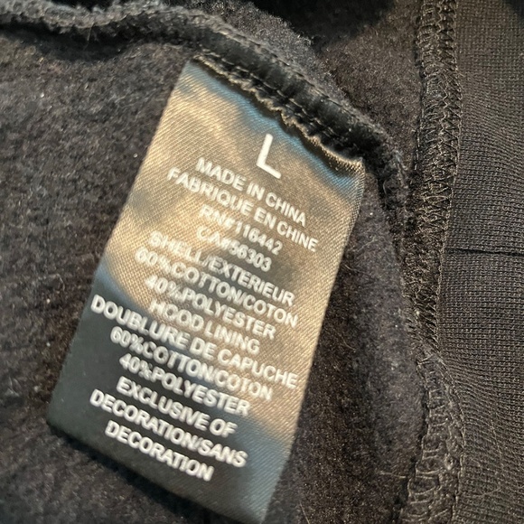 Lurking Class Sketchy Tank Bones Black Zip Hoodie Embroidered Chest Design L NEW - Picture 7 of 7